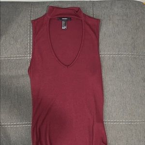 Forever 21 - Sleeveless maroon body suit